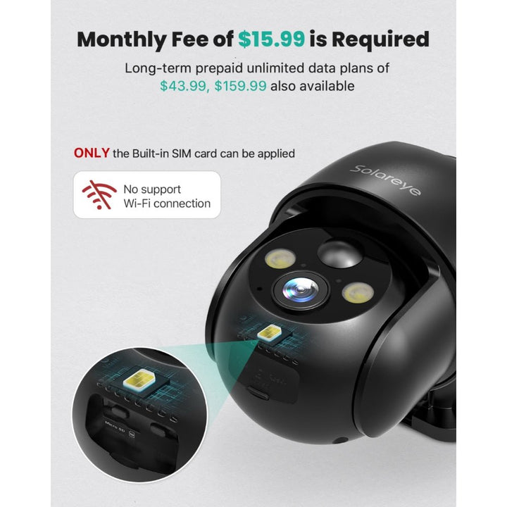 Solareye ZY - G9 4G LTE Cellular Solar Security Camera - Solareye